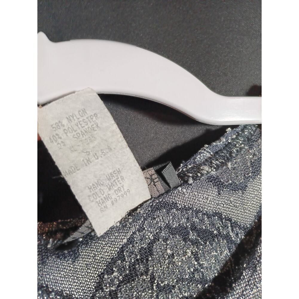 Upper East Side Small Black Gray Y2k Button Up Statement Cardigan USA 90s Rare - Picture 5 of 6